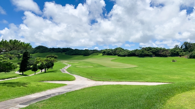 広々としたゴルフコースの風景